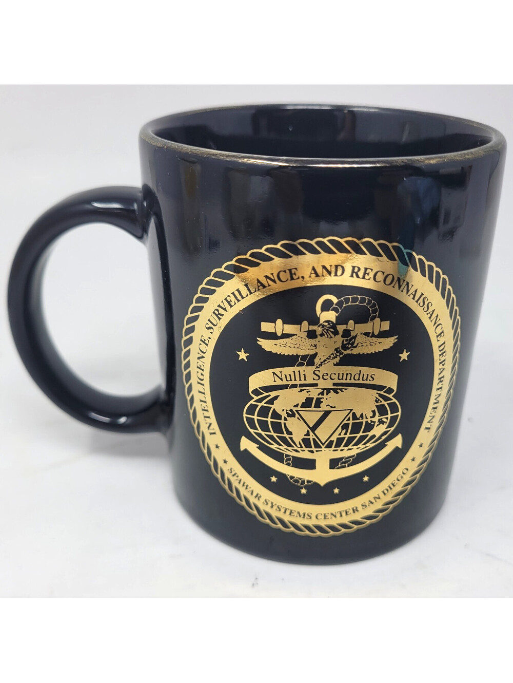 SPAWAR Systems Center San Diego ISR Navy Command Coffee Mug Black Gold Military